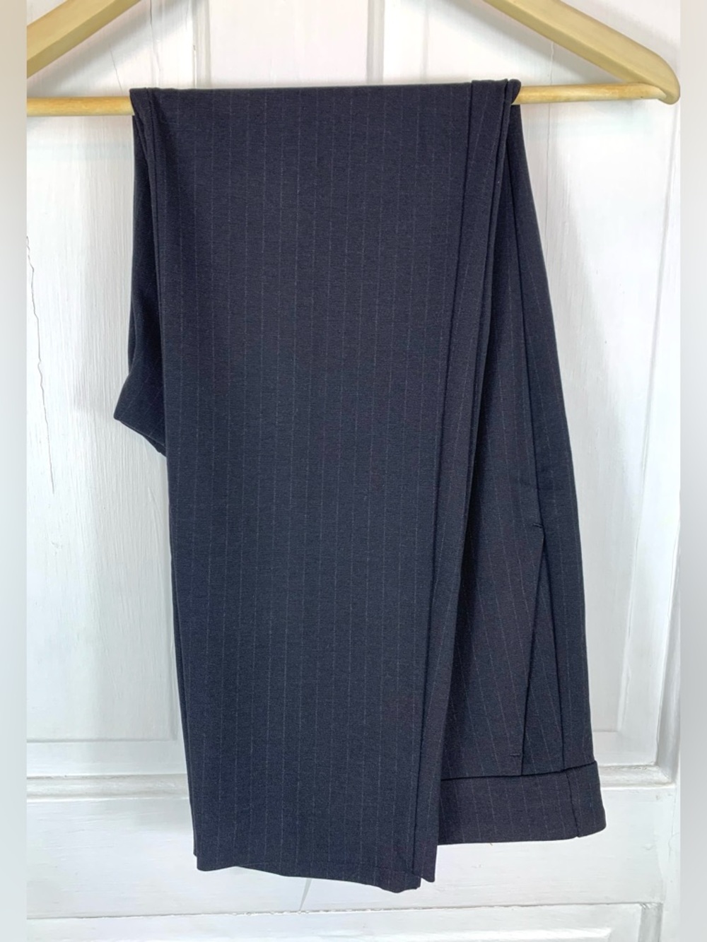 H&M Elastic Waist Pinstripe Slacks - Sz 8 - Ankle Length w/ Pockets - NWT